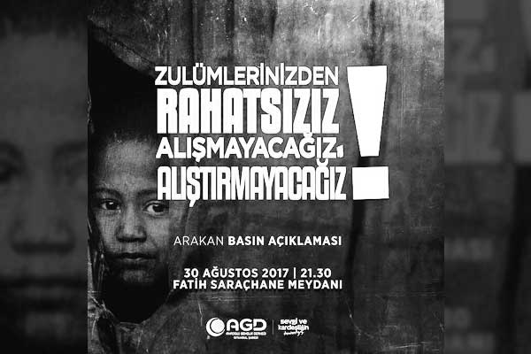 AGD'den Arakan'a destek eylemi