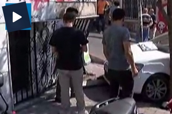 Fren yerine gaza bastı, faciadan kıl payı dönüldü