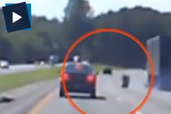 Fırlayan lastiğe bakayım derken kaza yaptı!