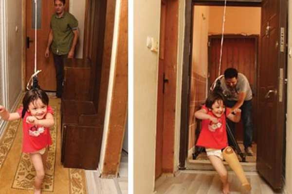 Özge artık yürüyor