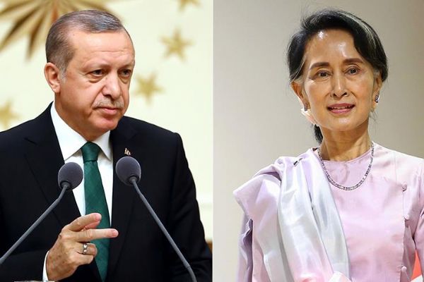 Cumhurbaşkanı Erdoğan ile Myanmar lideri Suu Çii görüştü