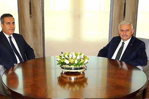 Yıldırım MİT Müsteşarı Fidan'ı kabul etti