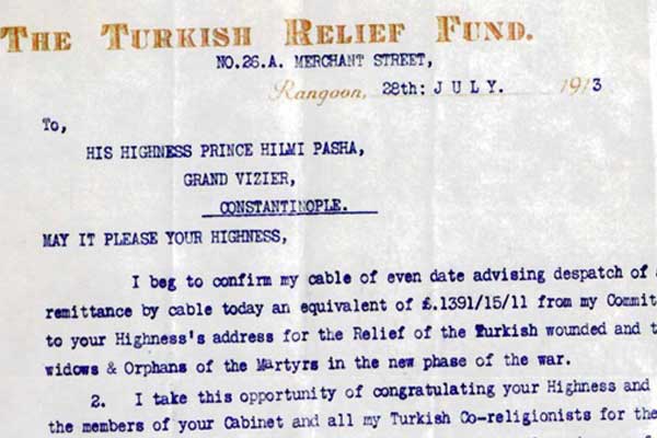 Arakanlıların Osmanlı'ya yaptığı yardımın belgeleri