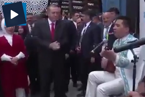 Erdoğan böyle karşılandı