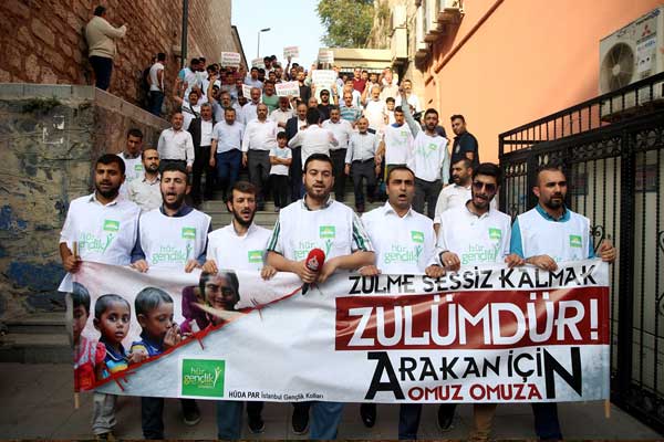 HÜDA PAR'dan 'Arakan' protestosu