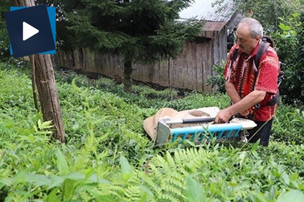 Geliştirdiği makineyle 4 kişinin işini 1 kişi yapıyor