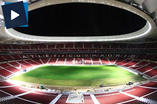 Atletico Madrid'in yeni stadı görüntülendi