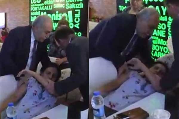 Bayılan kadına ilk müdahaleye bakan yaptı