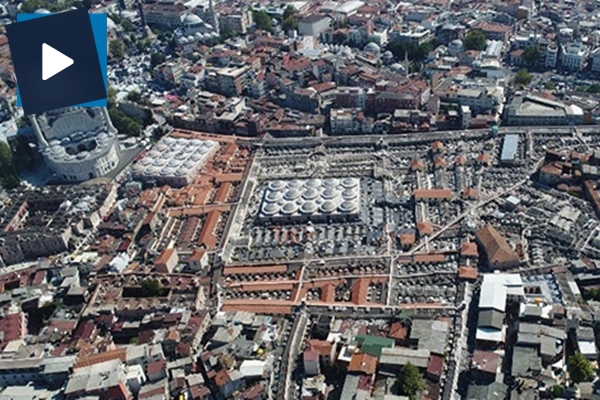 Kapalıçarşı’daki restorasyon çalışmaları görüntülendi