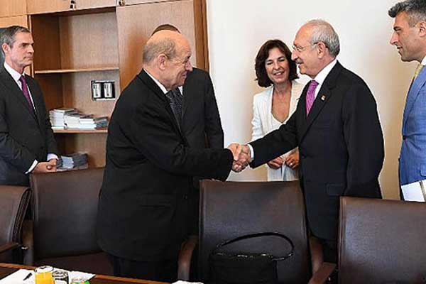 Kılıçdaroğlu, Fransa Dışişleri Bakanı ile görüştü