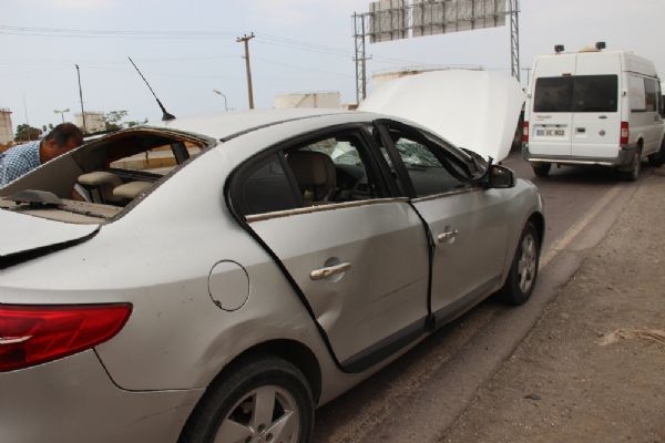 Seyir halindeki araçta patlama: 1 kişi yaralandı