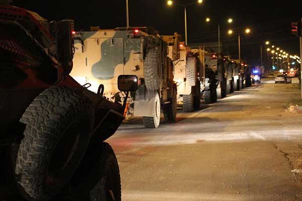 Suriye sınırına askeri sevkiyat