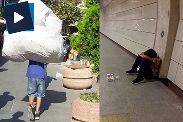 Yürek burkan görüntüler! Herkes okula onlar işe...