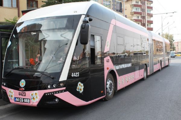 Malatya'da pembe trambüsler ilk seferini yaptı
