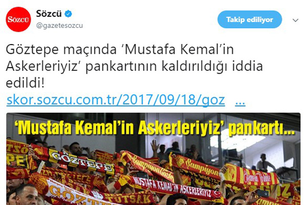 Sözcü'den bir 'Atatürk' yalanı daha