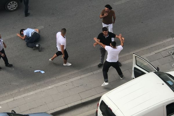 Konya'da trafik magandalarının kavgası