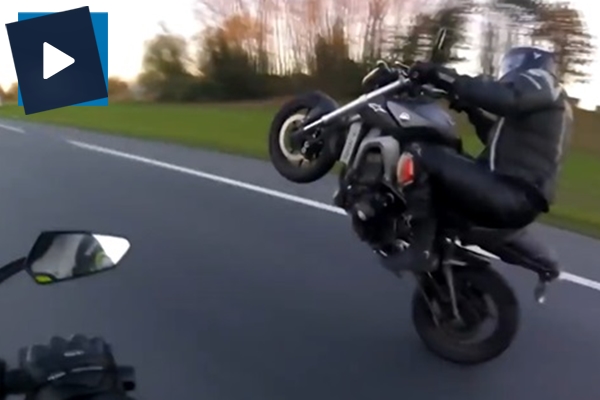 Motorla yaptığı şovun sonu kötü bitti