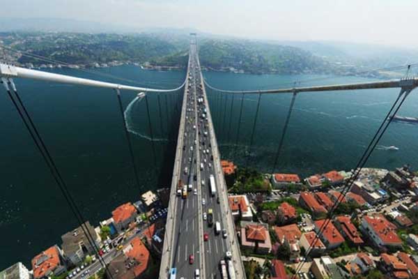 Fatih Sultan Mehmet Köprüsü'nde çalışma