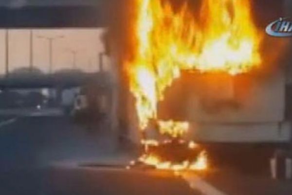 TEM Otoyolu’nda korku dolu anlar!