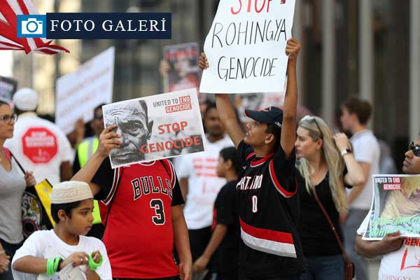 ABD'de Arakan protestosu