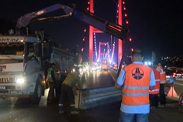 Fatih Sultan Mehmet Köprüsü'ndeki çalışmalar başladı