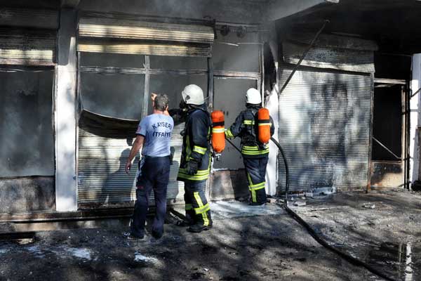 Kayseri'de işyeri yangını