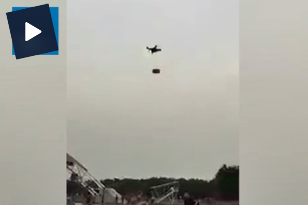 Basketbol topuyla drone’u böyle düşürdü