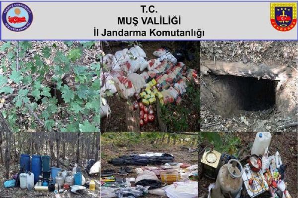Muş'ta terör örgütüne ait 12 adet sığınak bulundu
