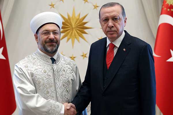 Erdoğan, Diyanet İşleri Başkanı'nı kabul etti
