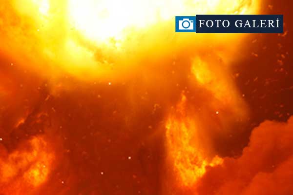 Ukrayna'daki patlamadan şaşırtan kareler