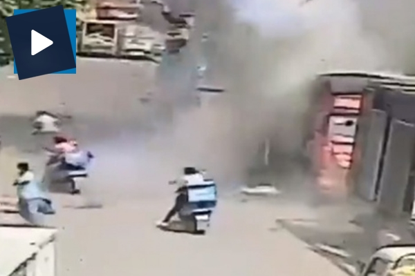 Kamyon böyle patladı!