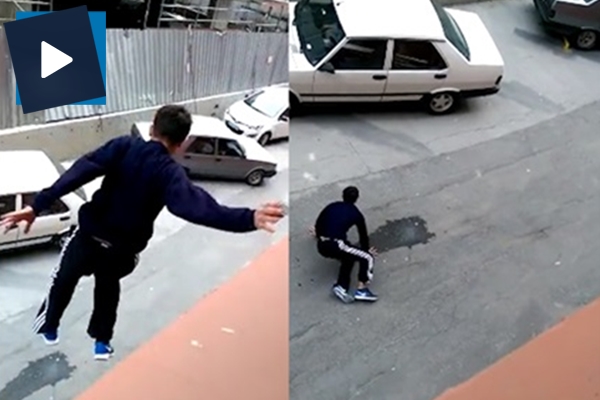 Bir paket sigara için ikinci kattan atladı!