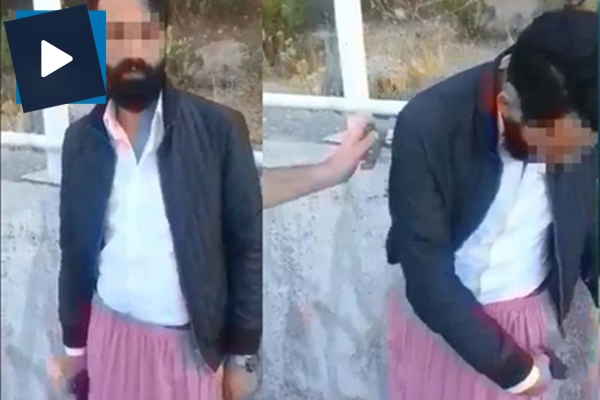 Etek giydirip kendi kendini vurdurdular