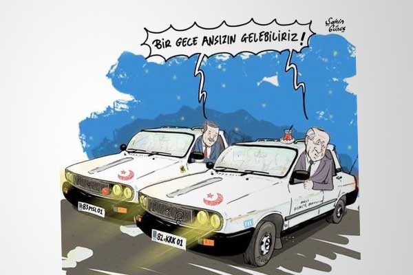 Misvak, Erdoğan ve Bahçeli'yi 'Beyaz Toros'a bindirdi