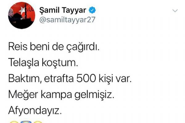 Milletvekili Tayyar'dan esprili mesaj