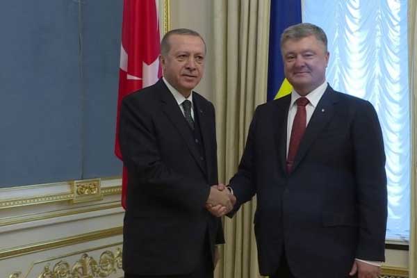 Cumhurbaşkanı Erdoğan-Poroşenko görüşmesi başladı
