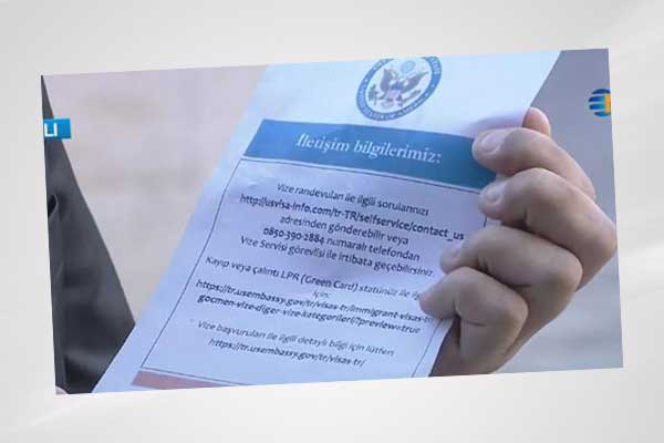 Vize için gidenlere bu kağıt veriliyor