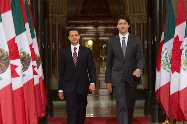 Kanada başkanı Meksika'da