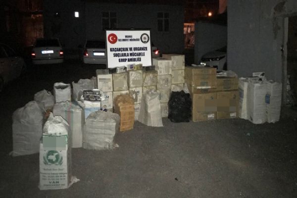 Van'da 76 bin paket kaçak sigara ele geçirildi