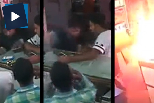 Korku dolu anlar! Cep telefonu alev topuna döndü!