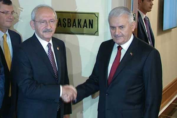 Başbakan Yıldırım ile Kılıçdaroğlu'nun görüşmesi sona erdi
