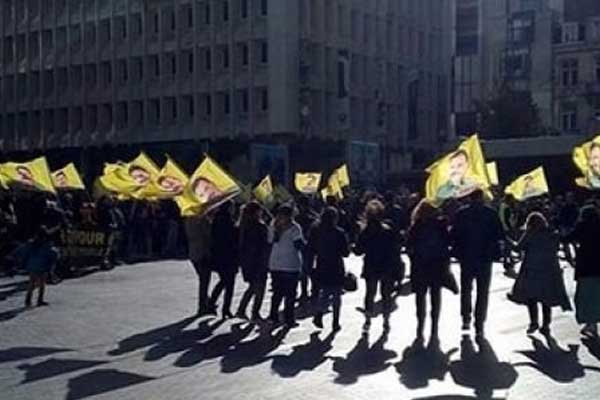 AB'nin başkentinde Öcalan eylemi
