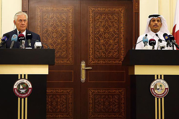 Tillerson Katar Emiri Sani ile görüştü