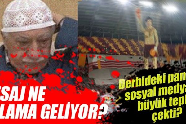 Derbideki pankart'ta büyük tepki!