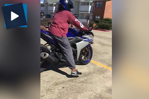 Kadının motorla ilk deneyimi böyle son buldu