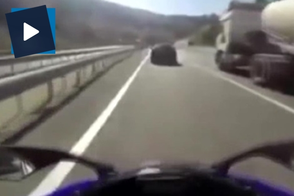 Motosiklet sürücüsü kendi ölümünü kaydetti