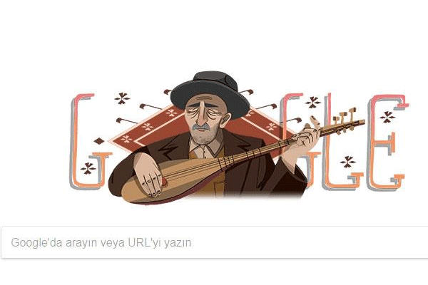 Google'dan Aşık Veysel logosu