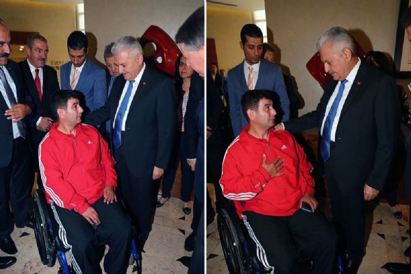 Cüneyt Bilen'e Başbakan Binali Yıldırımdan geçmiş olsun ziyareti