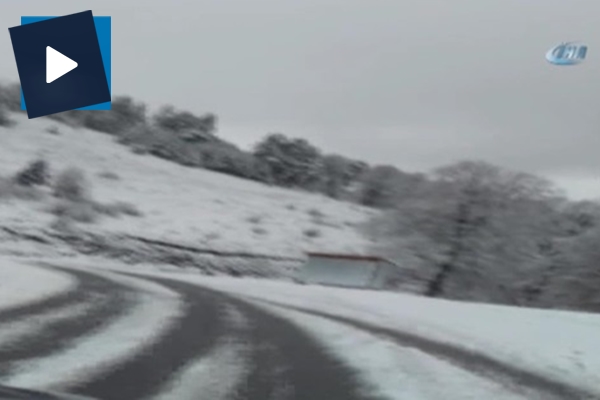 Bolu’da yollar beyaza büründü