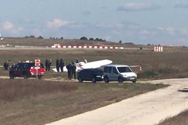 Tekirdağ'da eğitim uçağı düştü